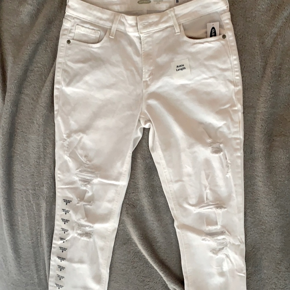Ripped White Jeans